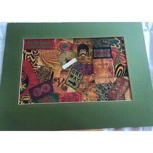 Vtg 1960s Psychedelic Pop Art Collage Handmade One Of A Kind Mod Art Hard Drugs